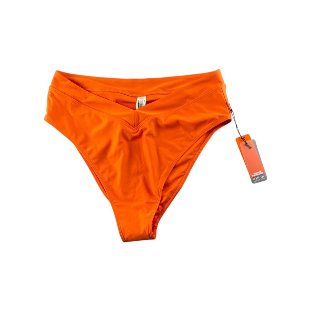NWT Forever 21 Plus Orange High‎ Waisted Bikini Swimsuit Bottoms Size 1X